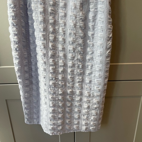 Franco Lilac Purple Spagetti Bodycon Party Textured Ruffle Knee Length Dress MD - Picture 3 of 8